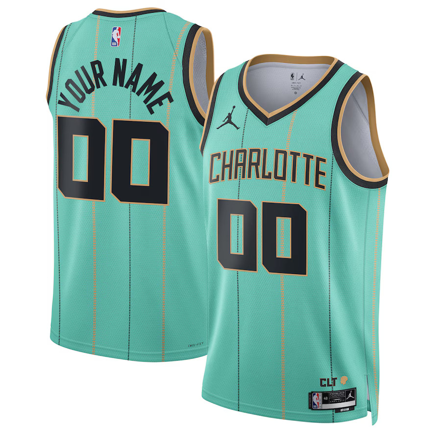 Men Charlotte Hornets Jordan Brand Mint City Edition 2024-25 Custom Swingman NBA Jersey->customized nba jersey->Custom Jersey